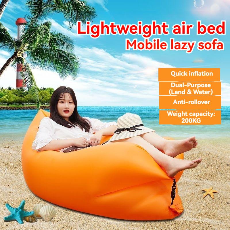 Sofa Kembung Luar Sofa Malas Boleh Lipat Mudah Alih Pantai Beg Tidur Udara Single Tilam Angin - Image 5