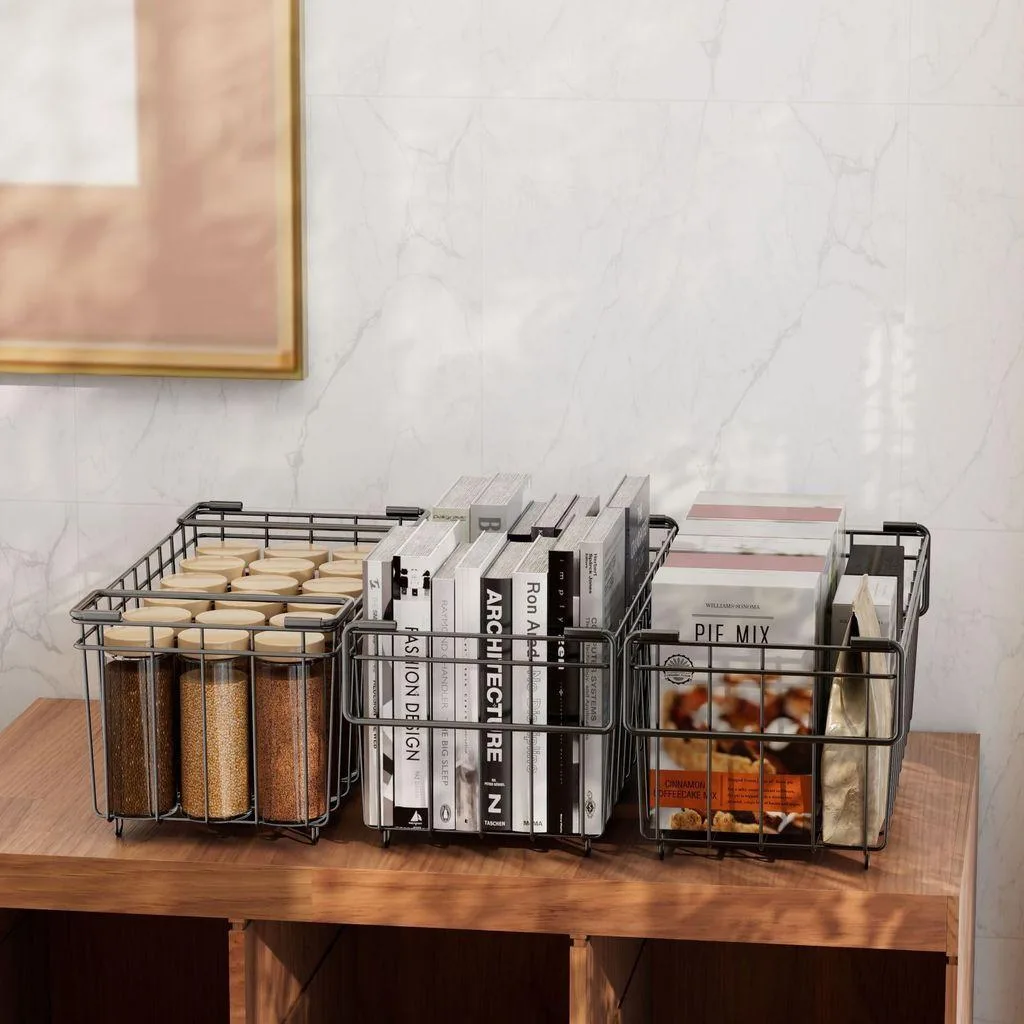 Rak Penyimpanan Peti Sejuk Tetap Bakul Beku Laci Kabinet Dapur Organizer Serbaguna - Image 5