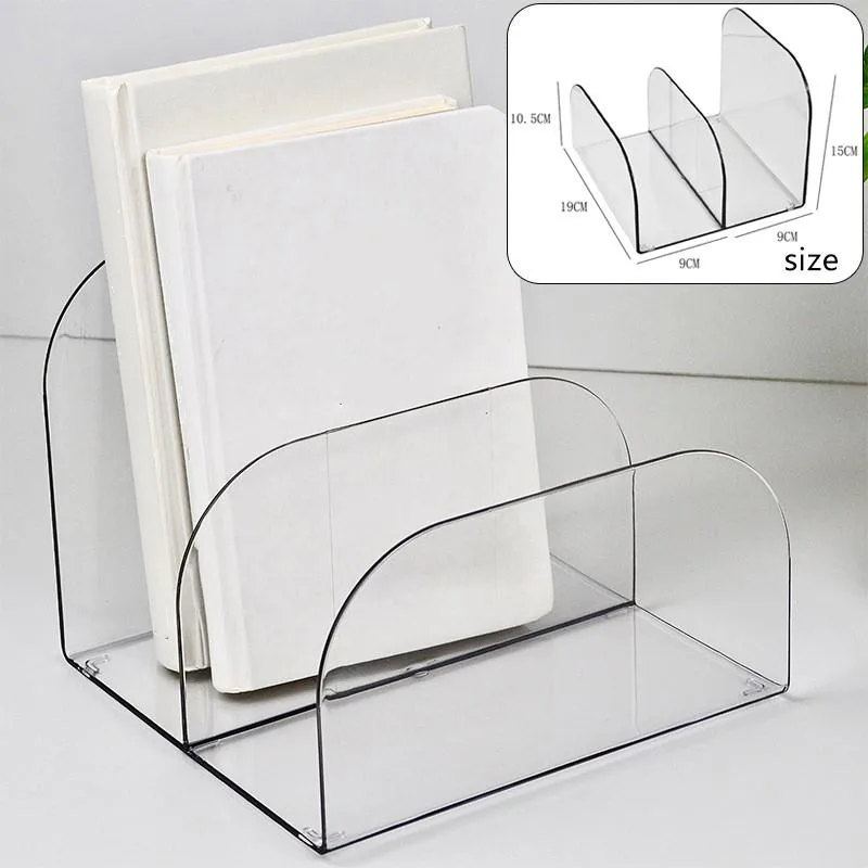 Rak Buku Lutsinar Desktop Kotak Penyimpanan Fail Buku Organizer Meja Pelajar - Image 5
