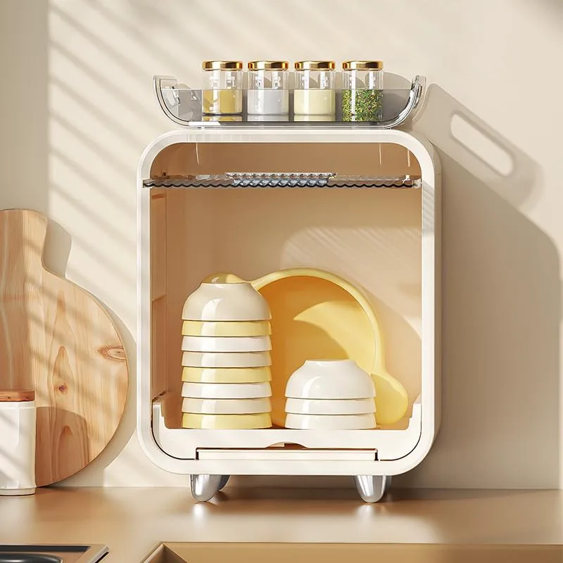Rak Botol Dapur dengan Saliran, Kabinet Simpanan Peralatan Bayi, Pemegang Serbaguna Kalis Habuk - Image 5