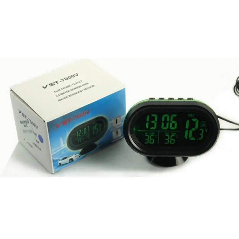 Jam Digital Dashboard Kereta Dengan Lampu Malam & Penunjuk Suhu, Aksesori Dalaman Auto - Image 5
