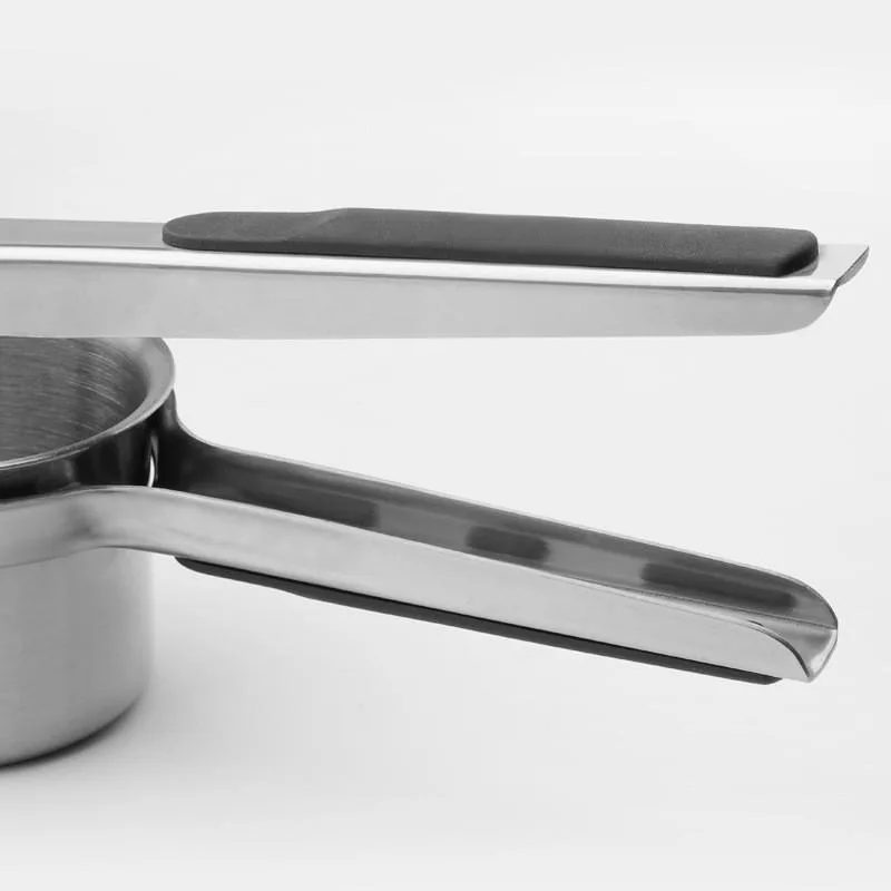 Penghancur Kentang Pemegang Silikon Baharu Dengan Mesh Boleh Tukar Ricer Kentang Untuk Dapur - Image 5