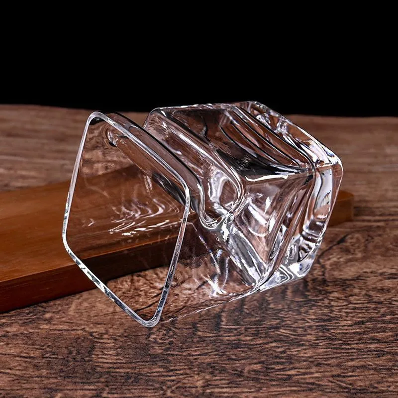 Square Whiskey Glass Thick Base Premium Cigar Tumbler Heavy Bottom Bourbon Cawan Arak - Image 5