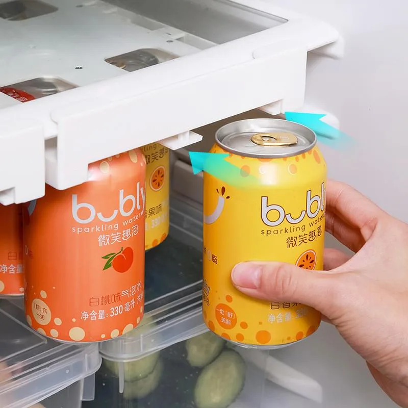 Fridge Hanging Double Row Can Rack Beer Soda Cola Beverage Organizer Storage Rak Minuman Jenis Gantung - Image 5
