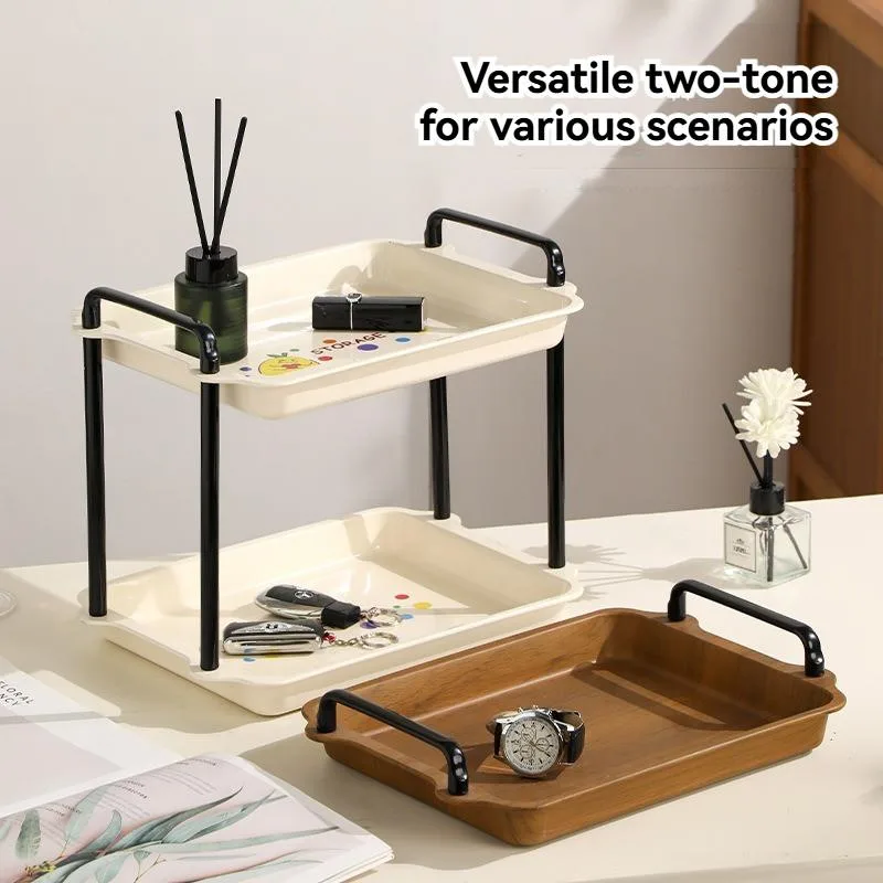 Double Tier Cup Holder Kitchen Desktop Mug Storage Rack Organizer Rak Gelas Meja - Image 5