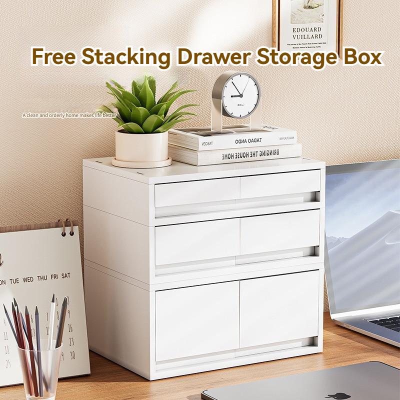 Stackable A4 File Cabinet Drawer Desktop Office Storage Organizer Multi Tier Kabinet Fail Berlaci - Image 5