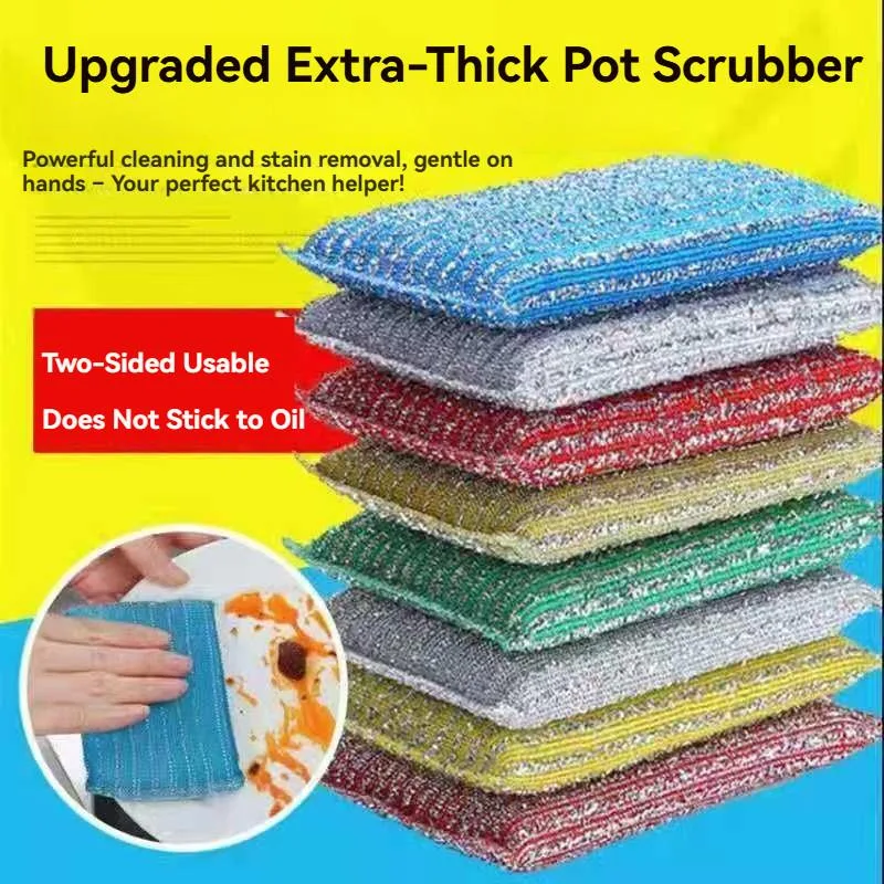 Heavy Duty Absorbent Dish Sponge Thick Scrub Pad Kitchen Oil Grease Cleaner Span Pembersih Dua Muka - Image 5