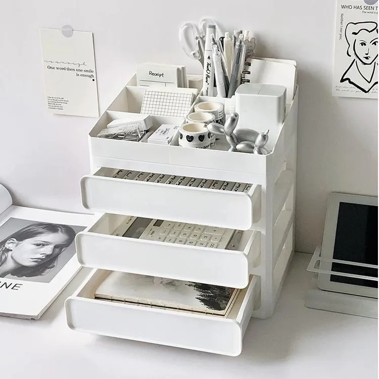 Simple Drawer Type Dustproof Storage Box A5 File Storage Box For Home Office Desktop Kotak Simpanan - Image 5