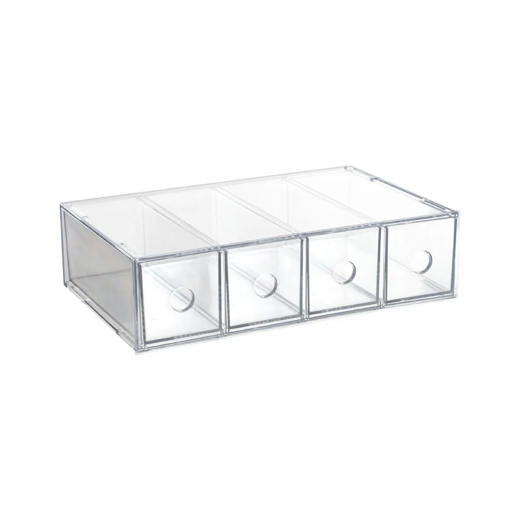 Drawer Type Clear Dustproof Desktop Organizer For Stationery Cosmetics Kotak Simpanan - Image 5
