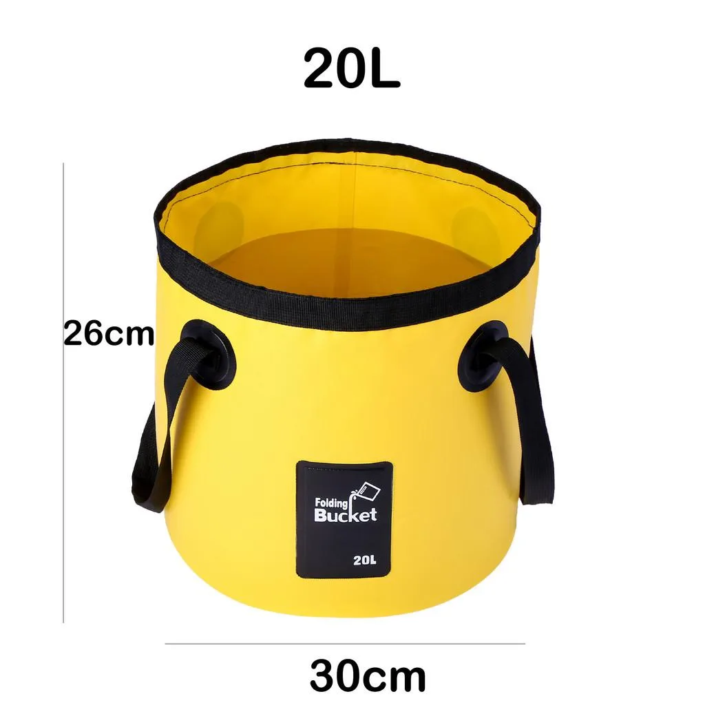 Portable PVC Collapsible Water Bucket For Outdoor Camping Water Storage Baldi Air Lipat - Image 5