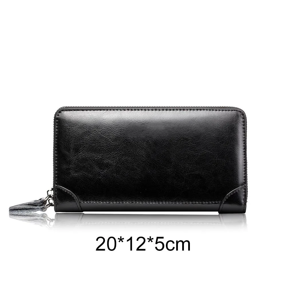 Men's Multi-function Long Business Hand Wallet With Handle Dompet Lelaki - Image 5