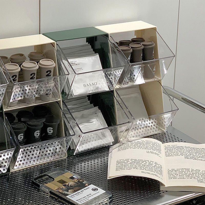 Transparent Tea Bag Storage Box Desktop Coffee Organizer for Office Pantry Kotak Simpanan uncang teh - Image 5