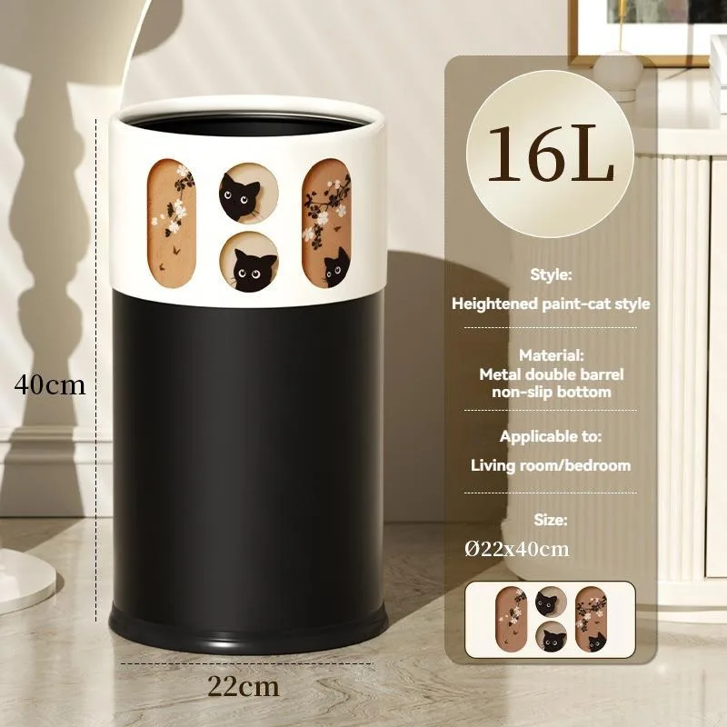 Large Capacity Tall Household Trash Can for Bedroom Living Room Tong Sampah - Image 5