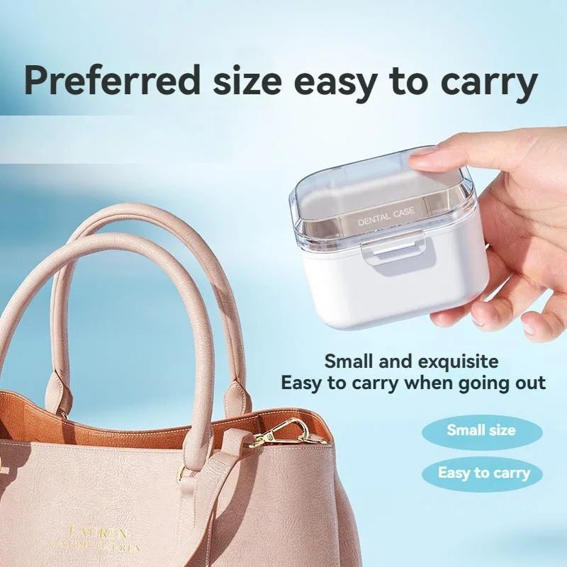 Portable Retainer Case Aligner Denture Storage Box Ventilated Layered Travel Organizer Bekas Penyimpanan Alat Gigi - Image 5