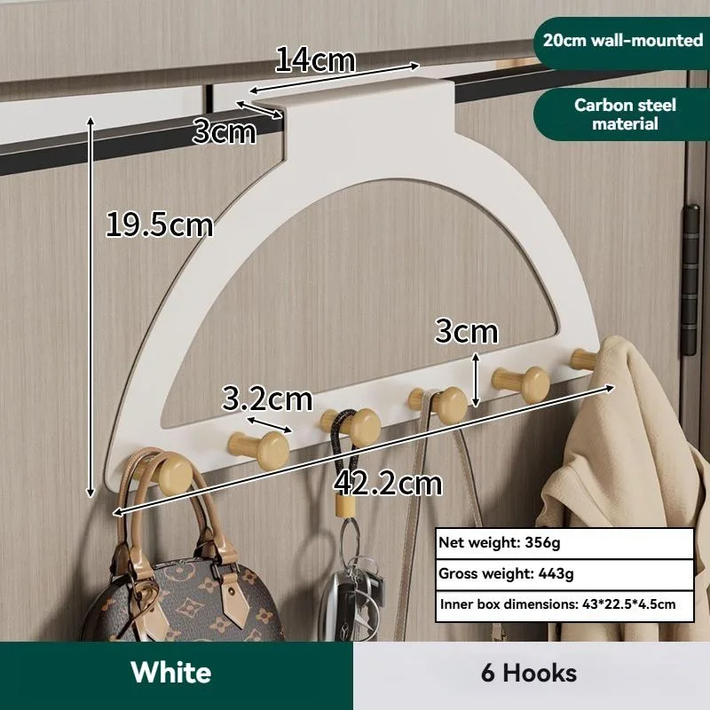 Over The Door Hooks No Drill Coat Hanger Rack Bedroom Back-of-Door Storage Organizer Rak Gantung Belakang Pintu - Image 5
