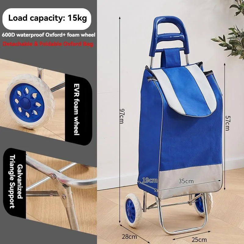 Foldable Portable Stair Climbing Hand Truck Dolly Cart for Moving Grocery Shopping Home Use Troli Tangga Portable - Image 5