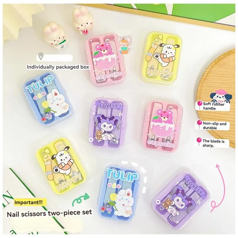Cartoon Nail Clipper Cute Mini Portable Oblique Nail Clipper Gunting Kuku - Image 5