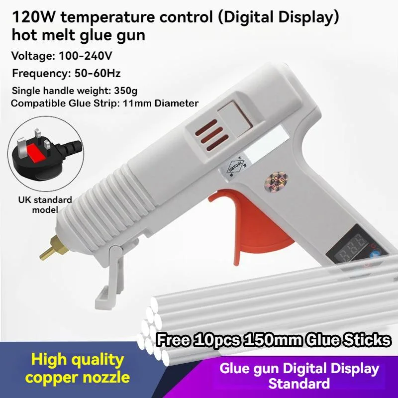 High Power Adjustable Temperature Hot Glue Gun Digital Display Pistol Gam Panas - Image 5