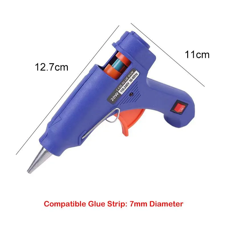 Hot Glue Gun 20W UK Plug With Switch Protective Nozzle 7mm Portable Pistol Gam Panas - Image 5