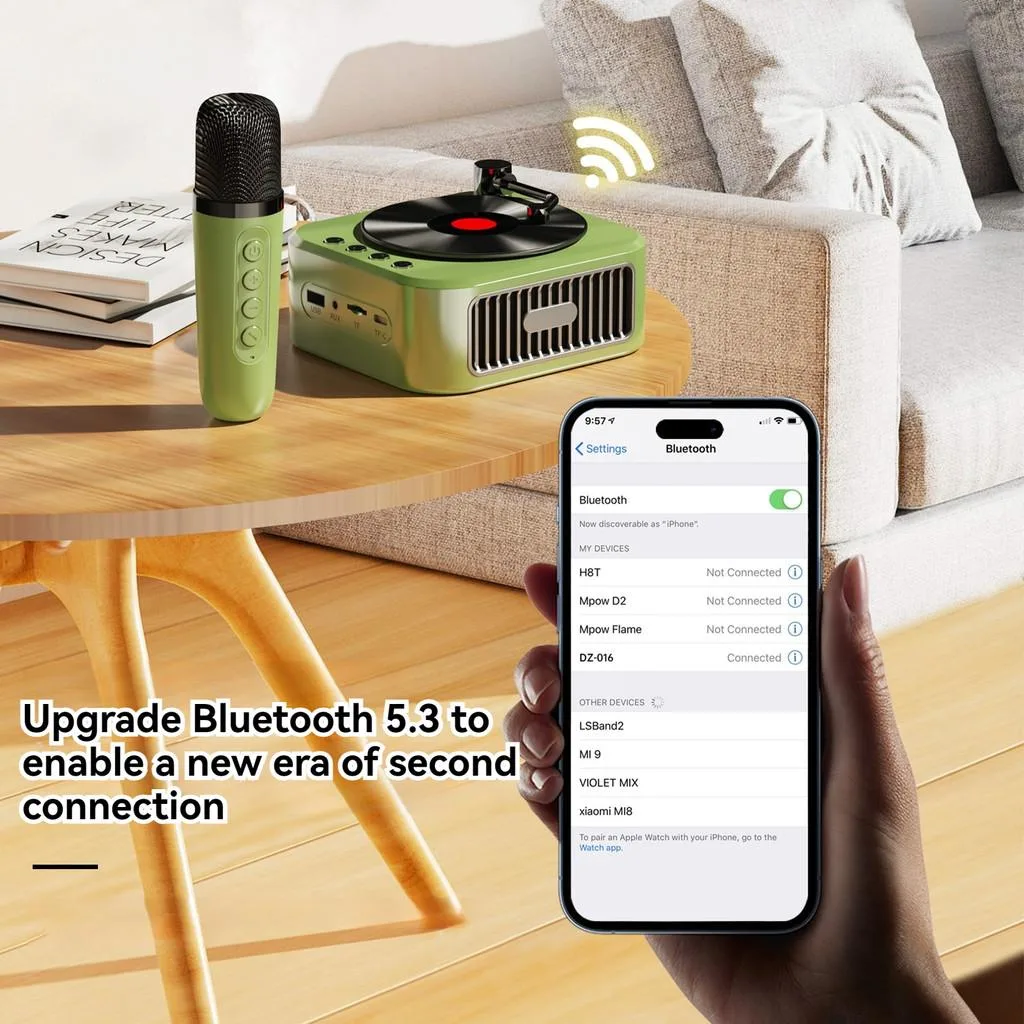 Bluetooth speaker with microphone wireless portable Penyanyi tanpa wayar - Image 5