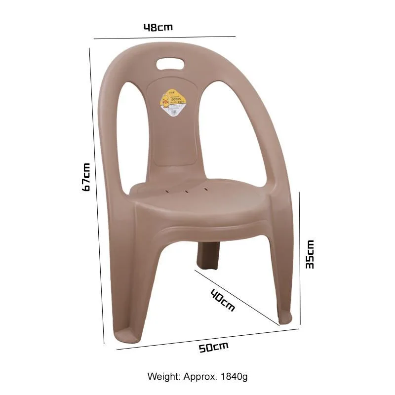 Thickened Plastic Stool Low Back Home Kitchen Chair With Small Backrest Kids Seat Stackable Kerusi plastik - Image 5