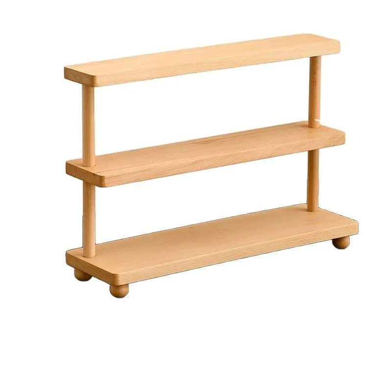 Wood Desktop Cup Holder Organizer Display Stand For Home Cafe Cosmetic Candle Storage Rack Rak Meja - Image 5