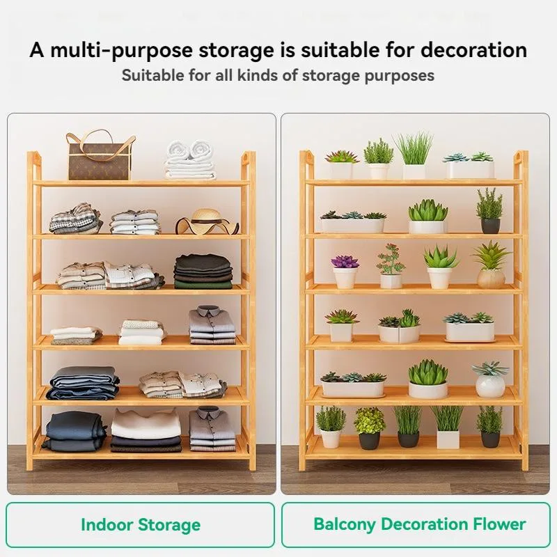 Bamboo Shoe Rack Multi-Tier Floor Standing Shoe Organizer For Home Storage Shelf Rak kasut kayu - Image 5