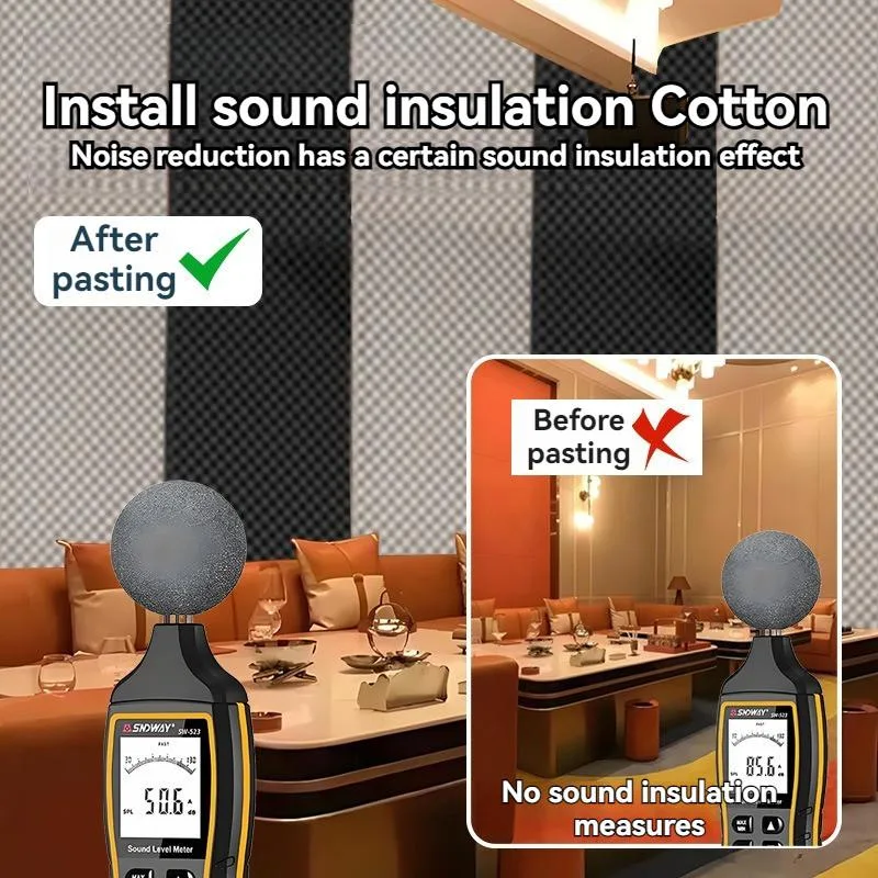 Soundproof Foam Wall Panel Acoustic Absorption Noise Reduction For Bedroom Home Studio Drum Room Busa Penyerap Bunyi - Image 5