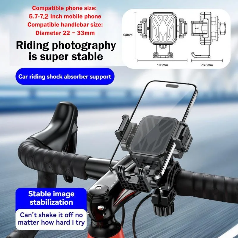 Shockproof Anti Shake Phone Navigation Mount For Bicycle Electric Motorcycle Mountain Rider Pemegang Telefon - Image 5