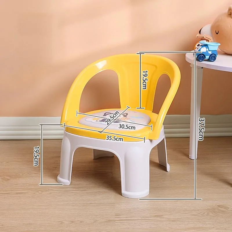 Cartoon Backrest Squeaky Dining Chair Stool For Baby Kids Feeding Kerusi Kanak-Kanak - Image 5