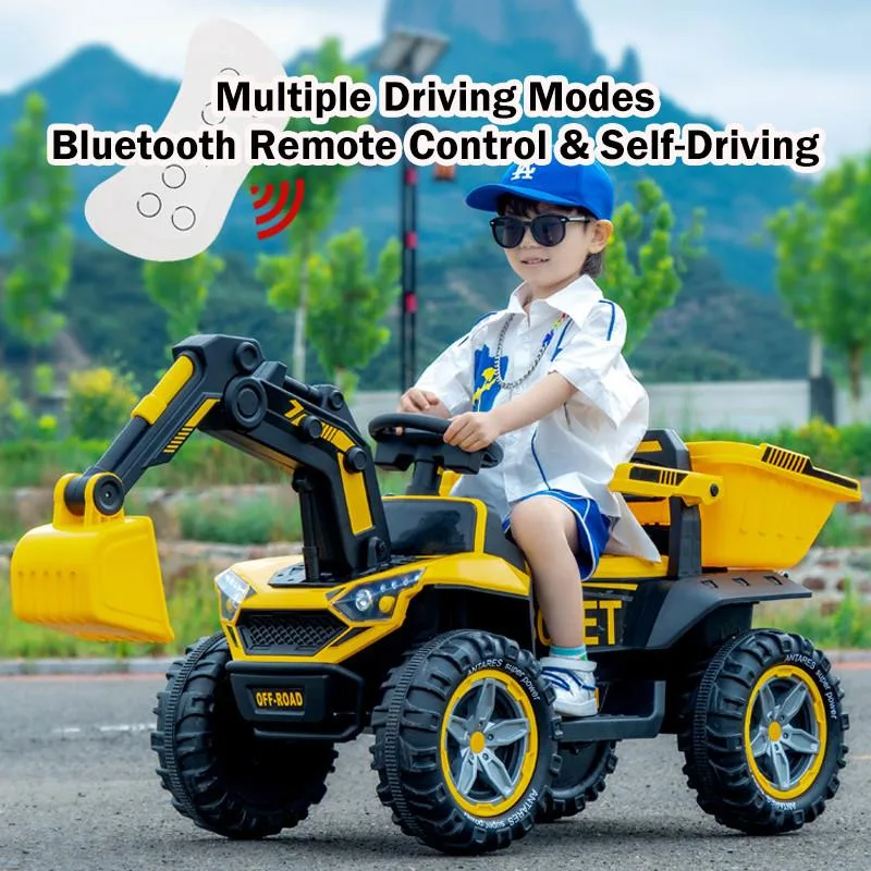 Remote Control Extra Large Kids Ride On Excavator Toy Off Road Beach 12V Dual Motor Vehicle Pengorek Elektrik - Image 5