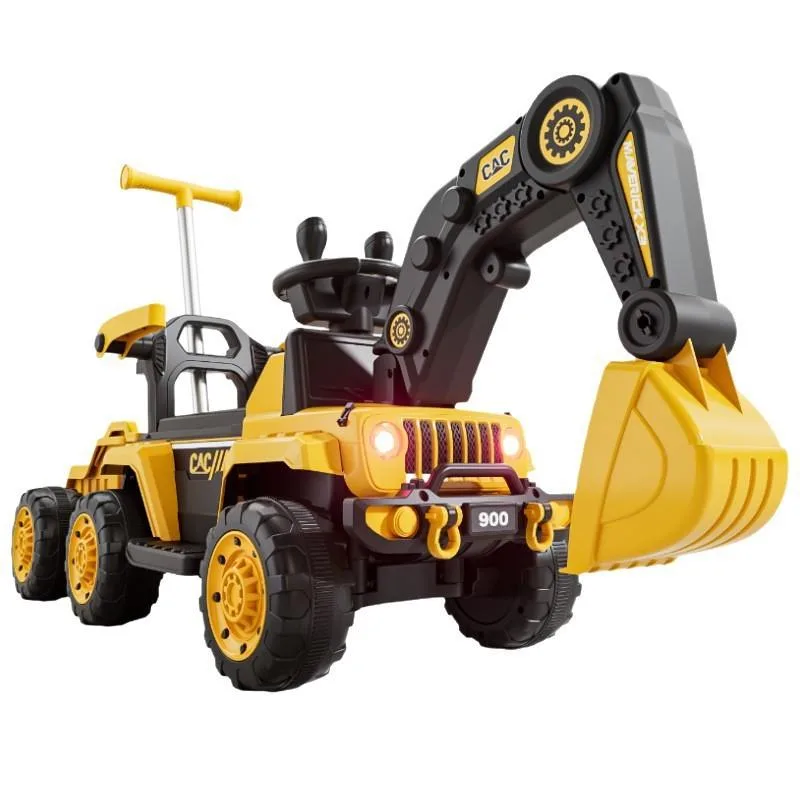 Kids Electric Excavator Large Digger Remote Control Ride On Toy Kereta Luncur Penggali Elektrik 4 Roda - Image 5