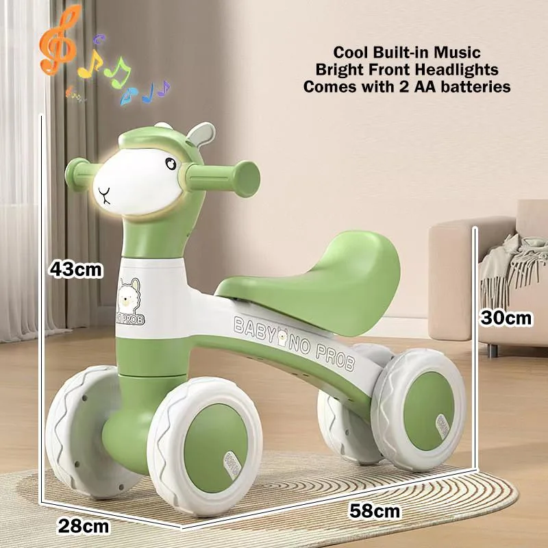 Balance Bike For Kids No Pedal 4 Wheels Toddler Baby Ride On Toy Learning To Walk Kereta Gelongsor Kanak-Kanak - Image 5