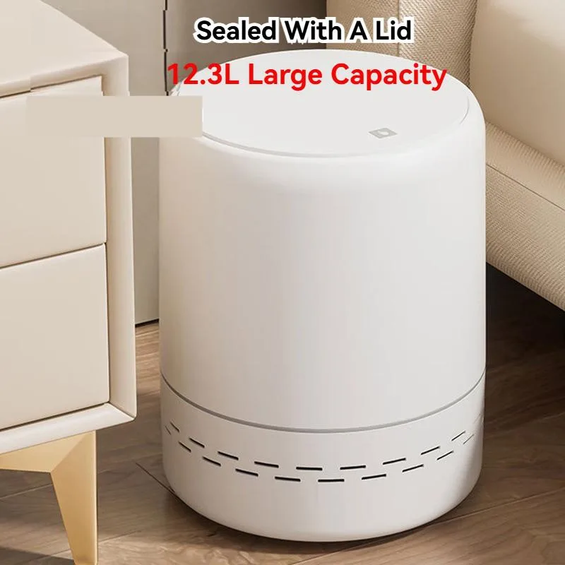 Trash Can Air Pressure Lid Waste Bin For Home Kitchen Bathroom Bedroom Living Room Tong Sampah - Image 5