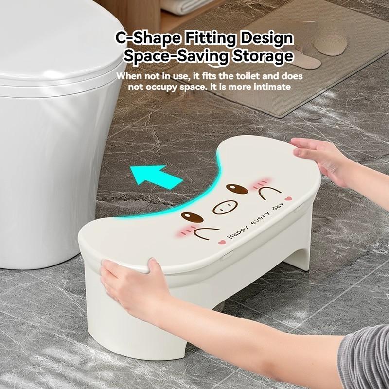 Thick Plastic Toilet Foot Stool Ergonomic Squat Stool Bathroom Step Stool for Kids & Adults Bangku Kaki Tandas - Image 5