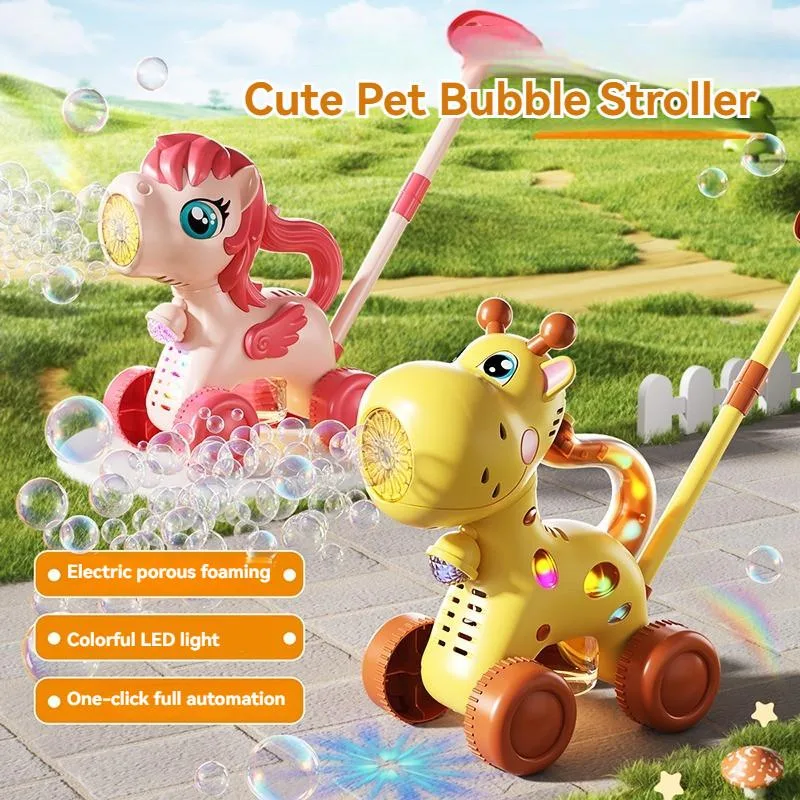 Kids Walker Cart Bubble Machine Indoor Outdoor Toddler Gift Toy Mesin Gelembung - Image 5