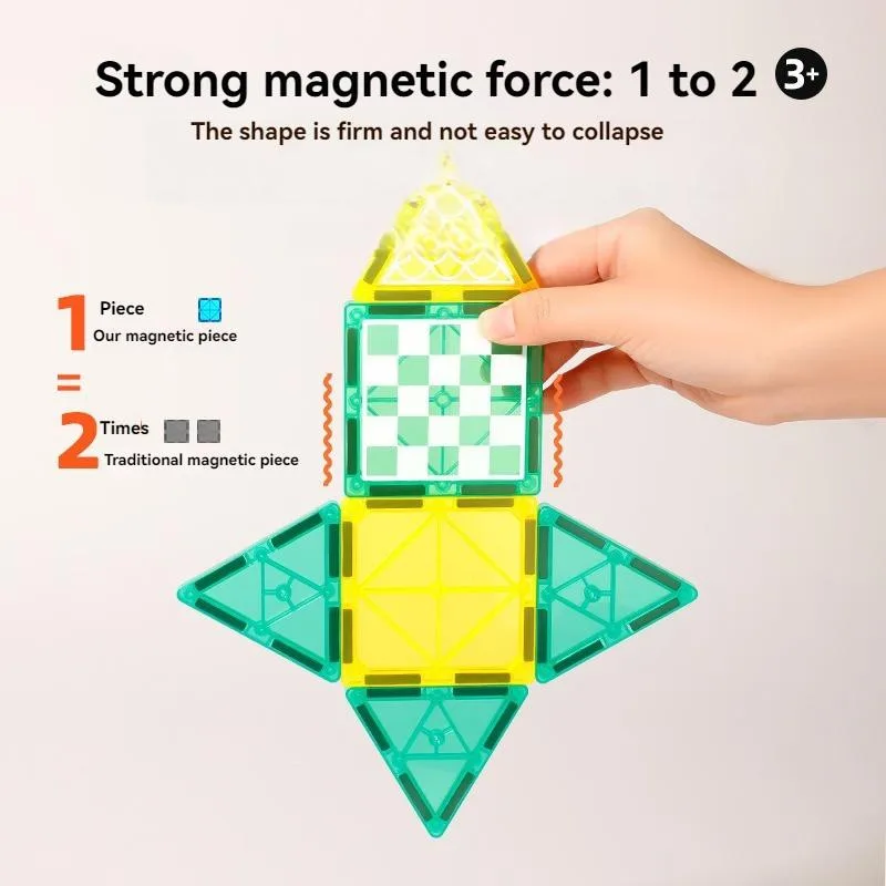 City Traffic Magnetic Tiles Engineering Construction Building Blocks Educational Assembly Toy Jubin Magnet - Image 5