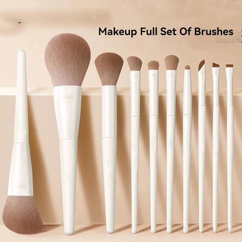 Makeup Brush Set Eyeshadow Blush Angled Eyeliner Powder Brushes Complete Kit Set Berus Solek - Image 5