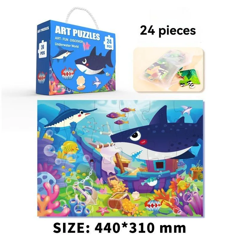 Mainan Puzzle Kanak-Kanak 24/48 Keping Jigsaw Pendidikan Awal dengan Kotak Hadiah - Image 5