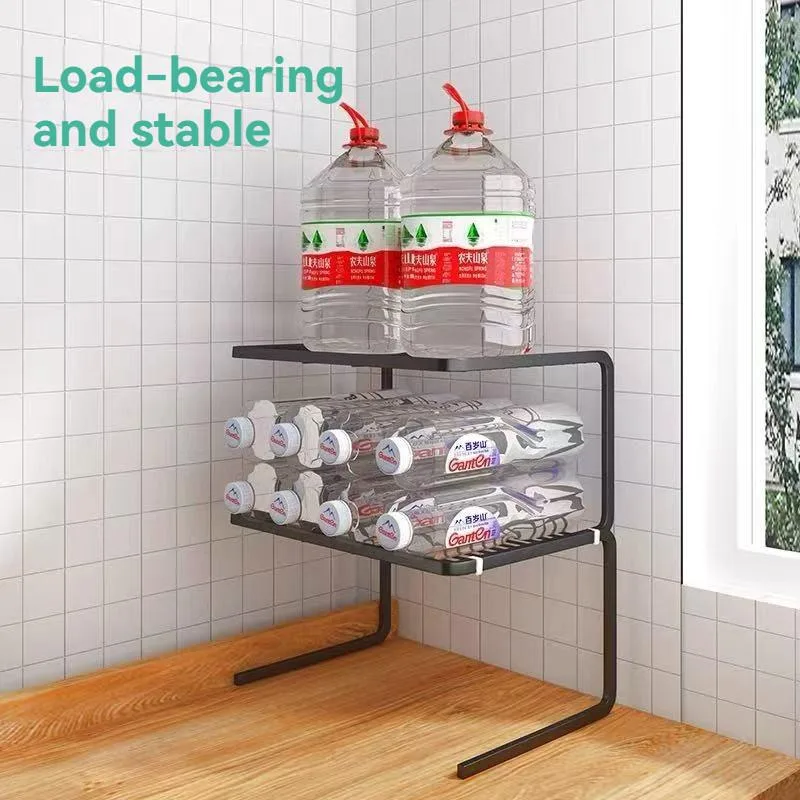 Rak Bertingkat Kaunter Dapur, Pengatur Peralatan Dapur dengan Rak Pelbagai Aras & Kabinet - Image 5