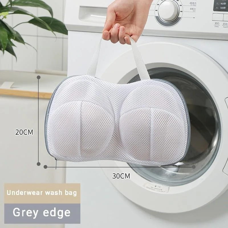 Beg Basuh Bra Jaring Tahan Lasak, Poliester Anti-Deformasi dengan Penutupan Zip - Image 5
