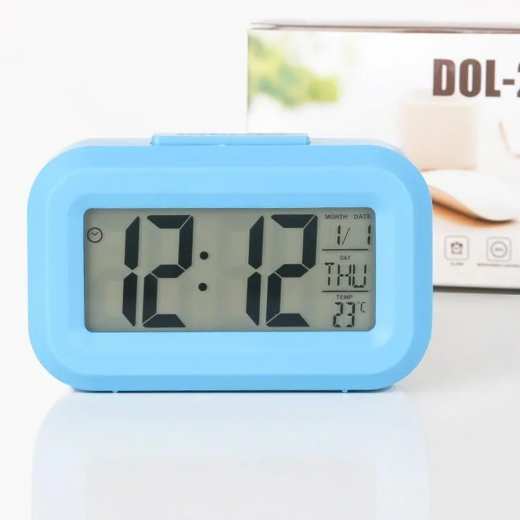 Jam Digital Mini Serbaguna dengan Lampu Malam, Suhu, Kalendar & Pemasa untuk Rumah - Image 6