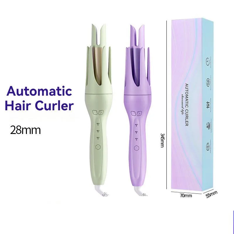 Mesin Penggulung Rambut Automatik 28mm, Alat Penggaya Rambut Elektrik Gelombang Besar dengan Penjagaan - Image 6