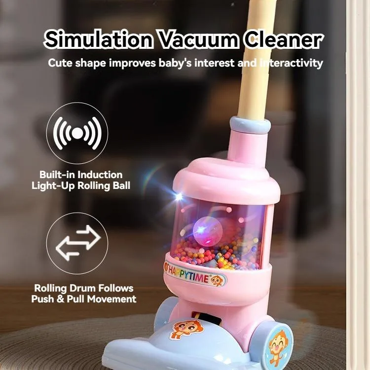 Set Mainan Edukasi Main Peranan Kanak Kanak Itik Kuning Comel Penyapu Pengorek Vacuum Mop - Image 6