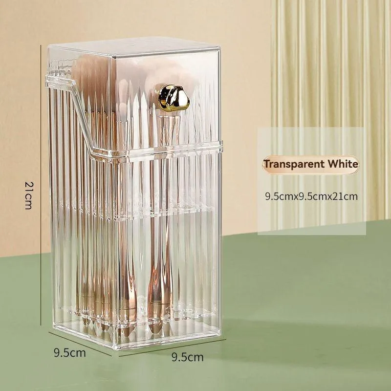 Kotak Penyimpanan Berus Makeup Kalis Debu Dengan Penutup Desktop Eyeshadow Organizer - Image 6
