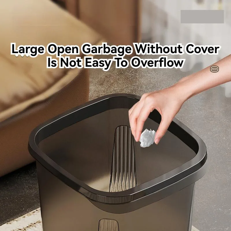 Tong Sampah Segi Empat Lutsinar Gaya Instagram Premium Estetik Dapur Bilik Mandi Rumah - Image 6