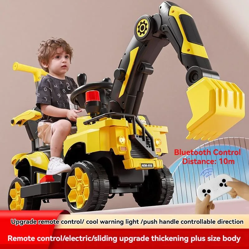 Kereta Mainan Excavator Elektrik Kanak-kanak Boleh Naik Dikawal Jarak Jauh Saiz Besar Untuk Budak Lelaki - Image 6