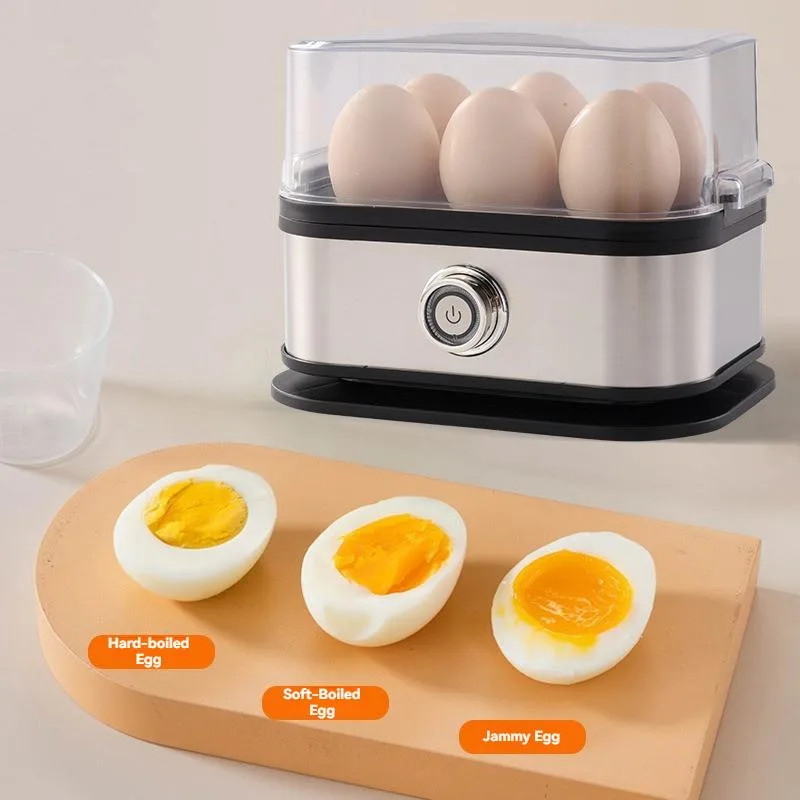 Pemasak Telur Keluli Tahan Karat Mini Mudah Alih Pelbagai Fungsi Pengukus Telur Dapur Rumah Sarapan Pagi - Image 6