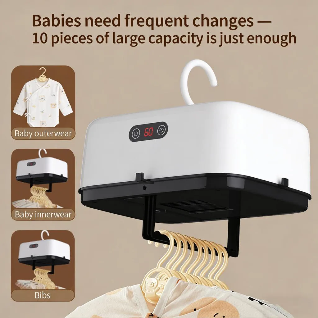 Mesin Pengering Pakaian Bayi Lipat Portable Mini – Pengering Baju Praktis untuk Rumah & Perjalanan - Image 6