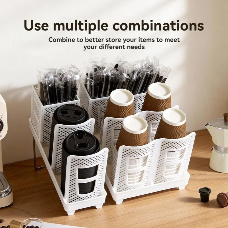 Detachable Tilted Paper Cup Holder Desktop Dispenser Disposable Cup Organizer Rak Cawan Kertas - Image 6